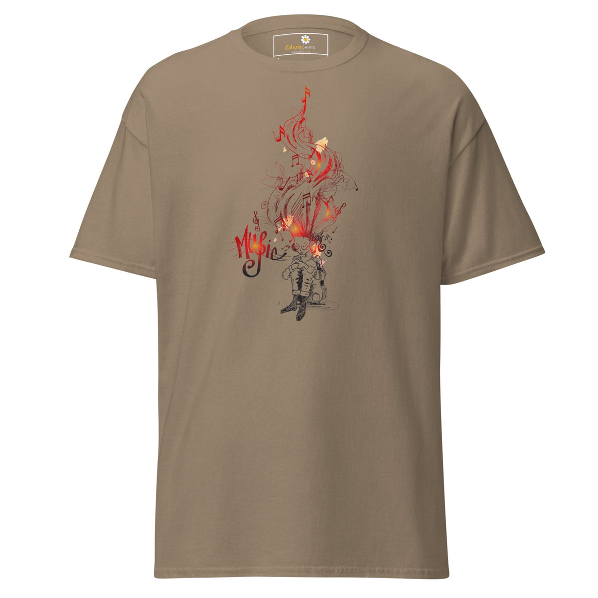 Unisex classic t-shirt - MUSIC GUY THOUGHTS - REGULAR - Brown Savana / S