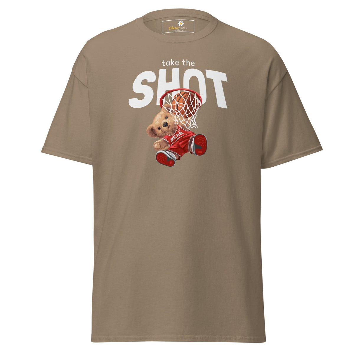 Unisex classic t-shirt - FUN TAKE THE SHOT - REGULAR - Brown Savana / S