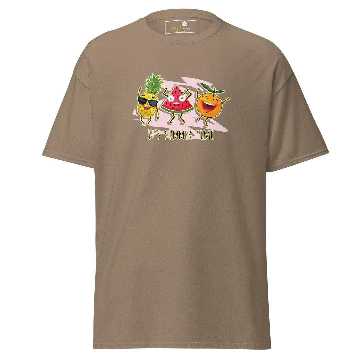 Unisex classic t-shirt - ORGANIC FRUIT SMILING - REGULAR - Brown Savana / S