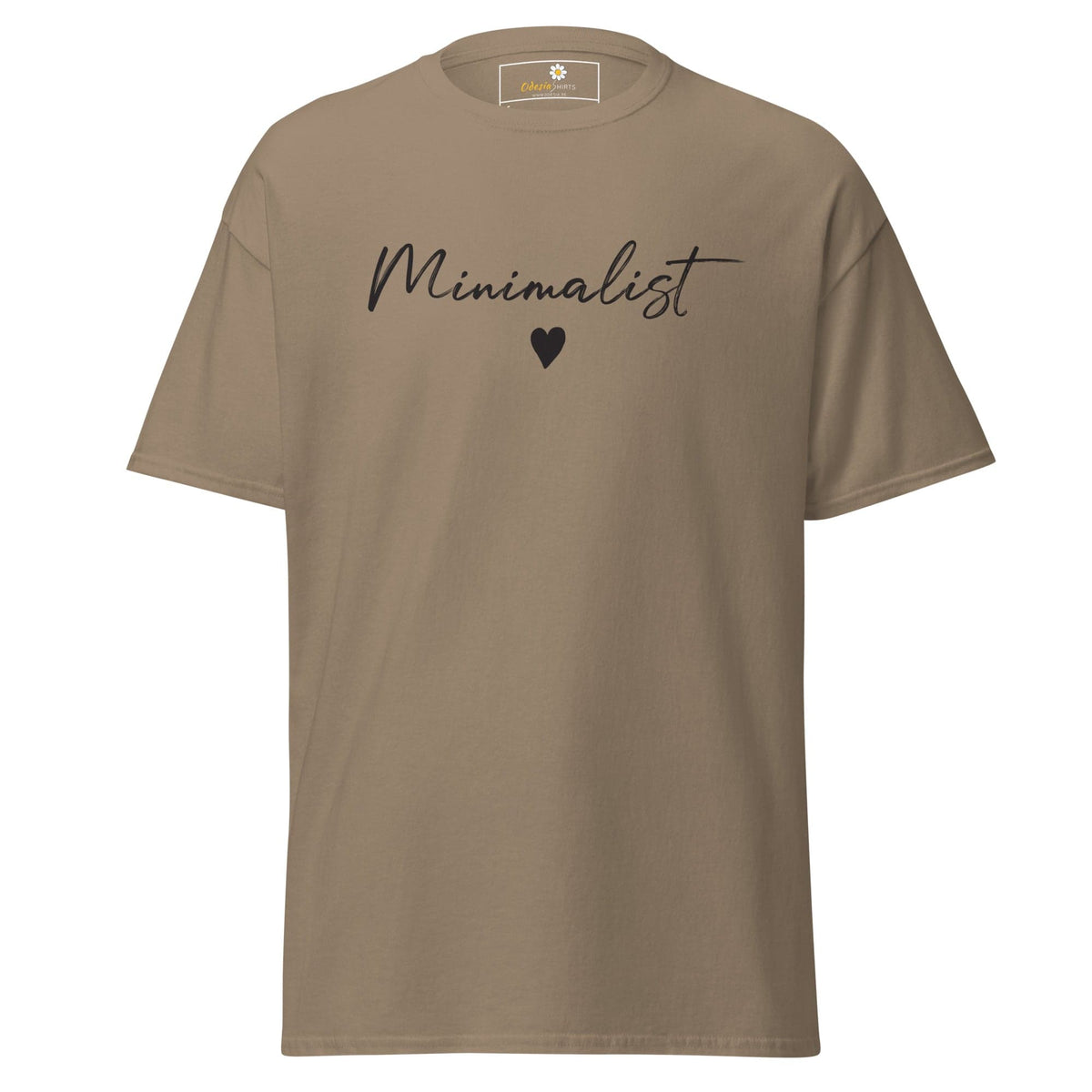 Unisex classic t-shirt - TEXT MINIMALIST - REGULAR - Brown Savana / S
