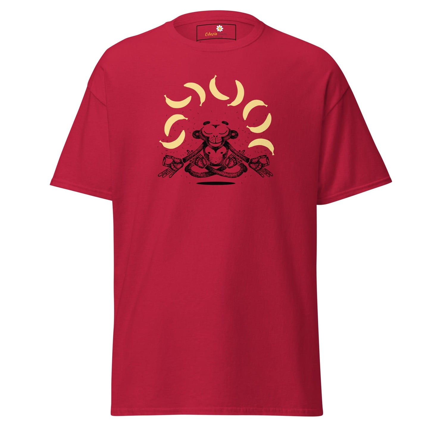Unisex classic t-shirt - FUN MONKEY BANANA - REGULAR - Cardinal / S