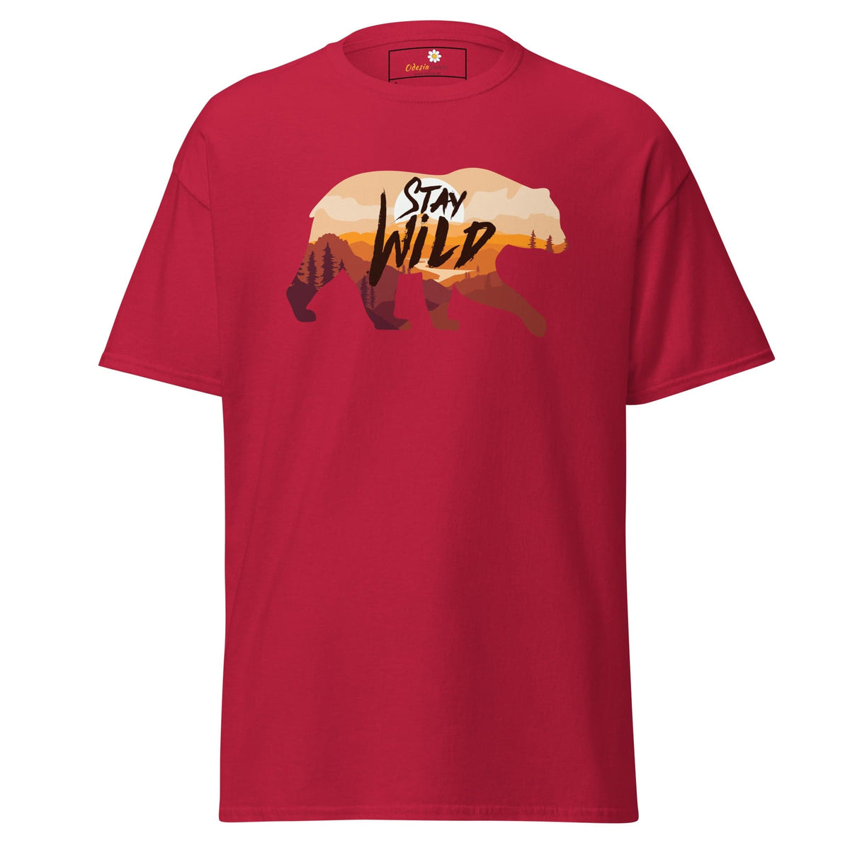 Unisex classic t-shirt - ADVENTURE WILD LIFE STAY WILD - REGULAR - Cardinal / S