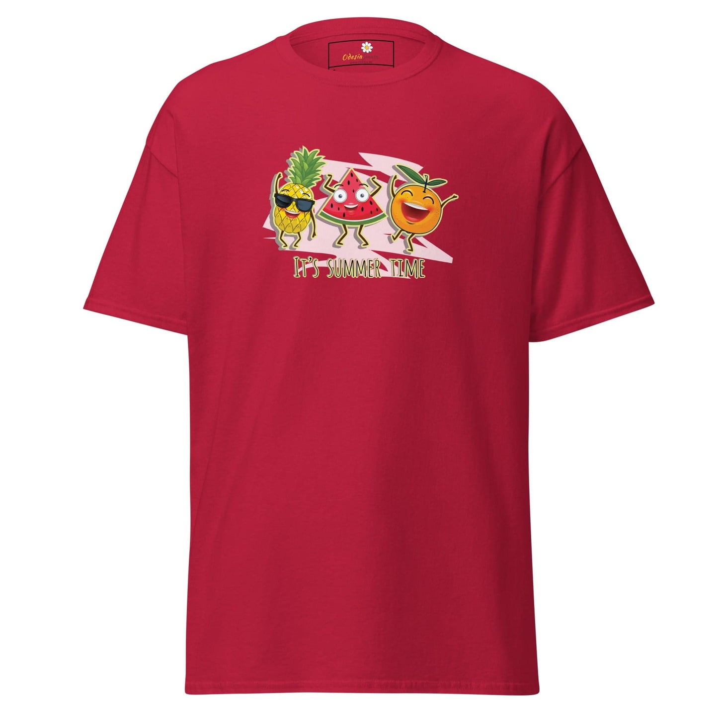 Unisex classic t-shirt - ORGANIC FRUIT SMILING - REGULAR - Cardinal / S