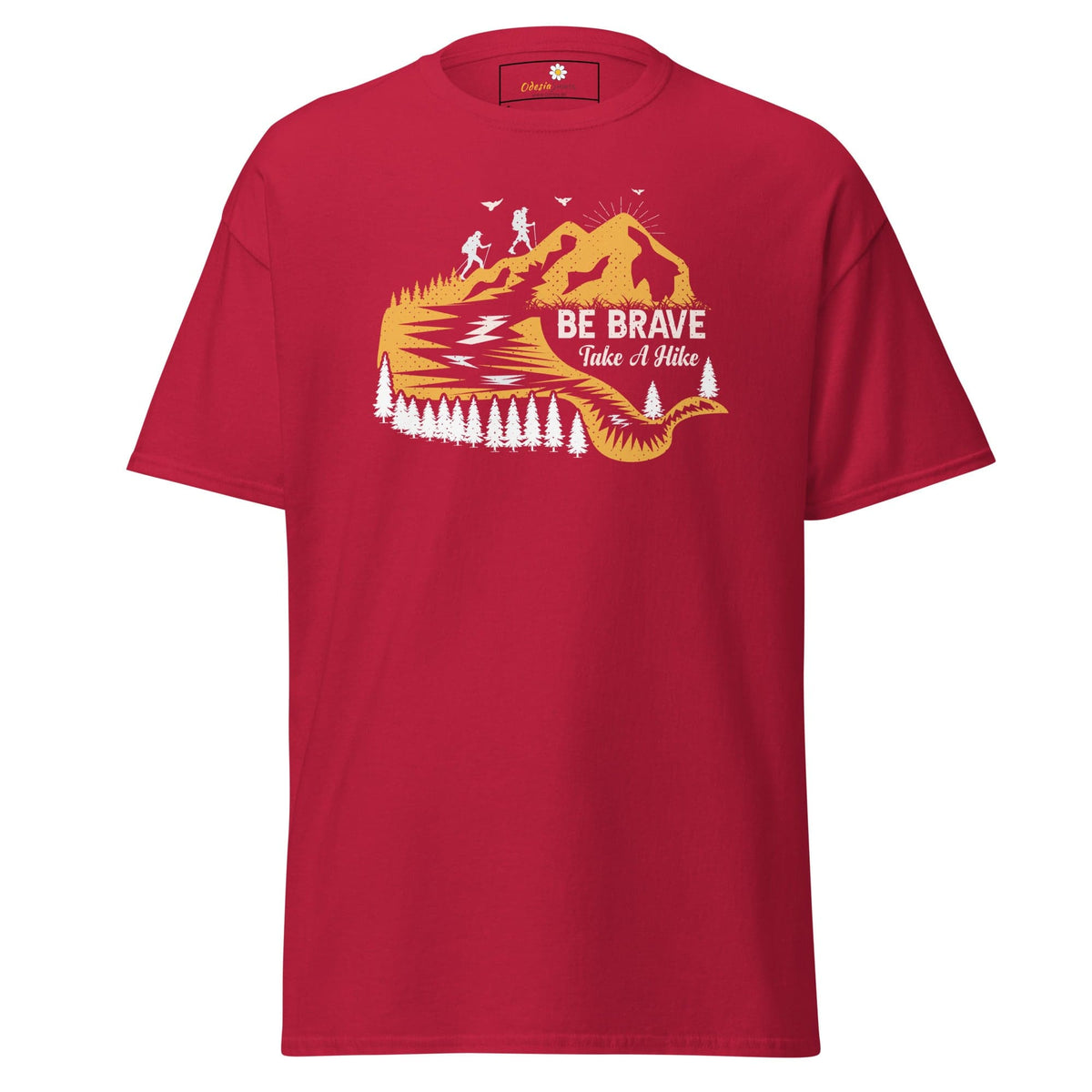 Unisex classic t-shirt - ADVENTURE BE BRAVE WANDER - REGULAR - Cardinal / S