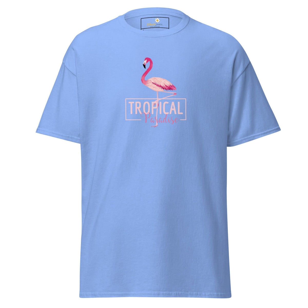 Unisex classic t-shirt - WILD LIFE PARADISE FLAMINGO - REGULAR - Carolina Blue / S
