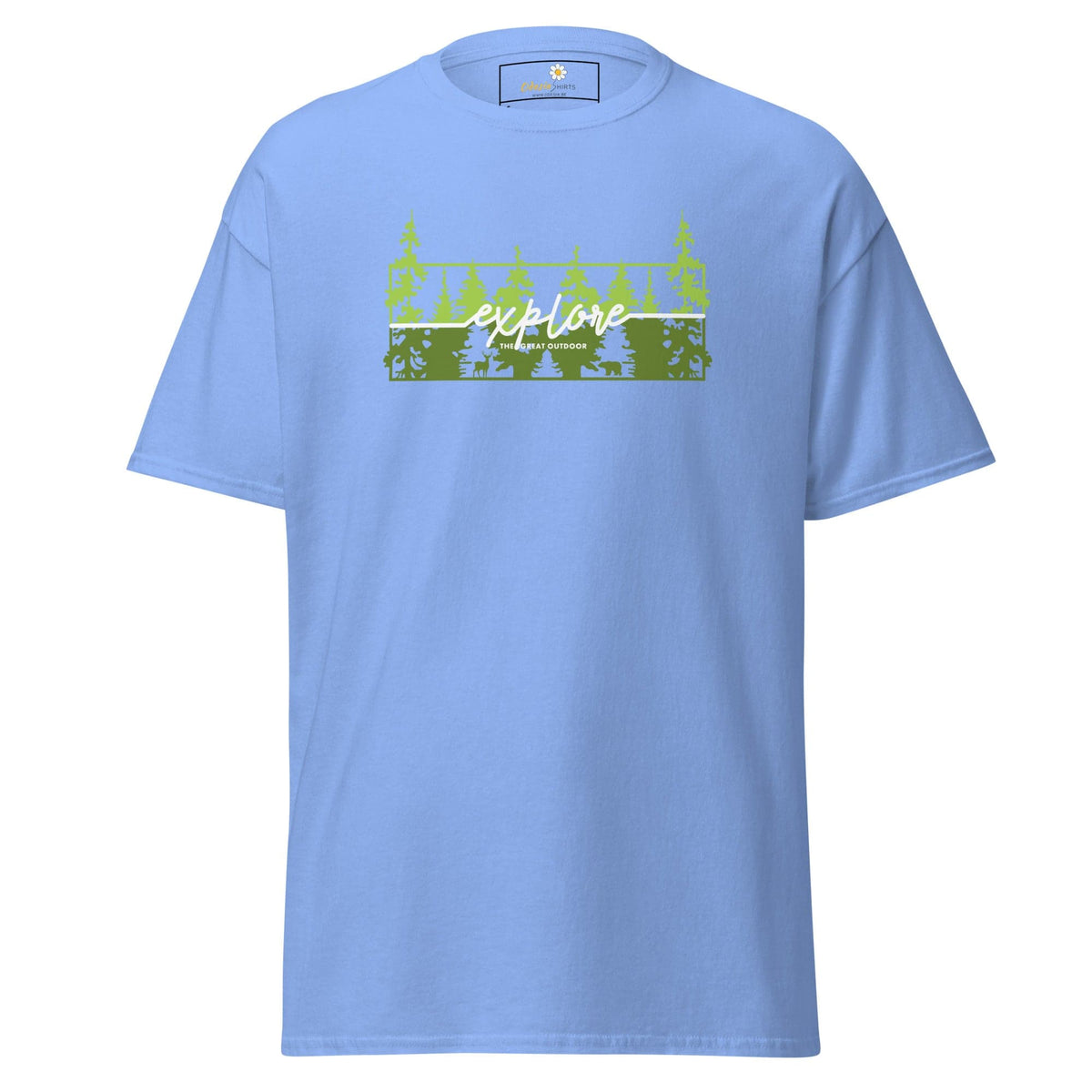 Unisex classic t-shirt - ADVENTURE EXPLORE TREES- REGULAR - Carolina Blue / S