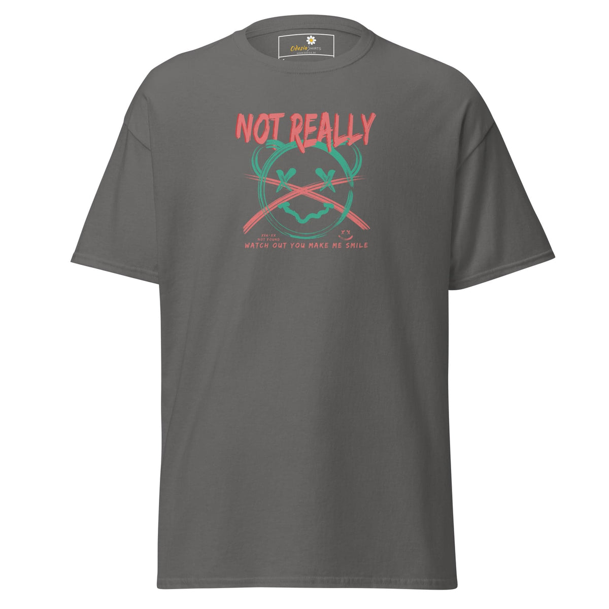 Gray T-shirt with graphic design from T-SHIRT DESIGN TEE for Man and Woman, sizes S to XL