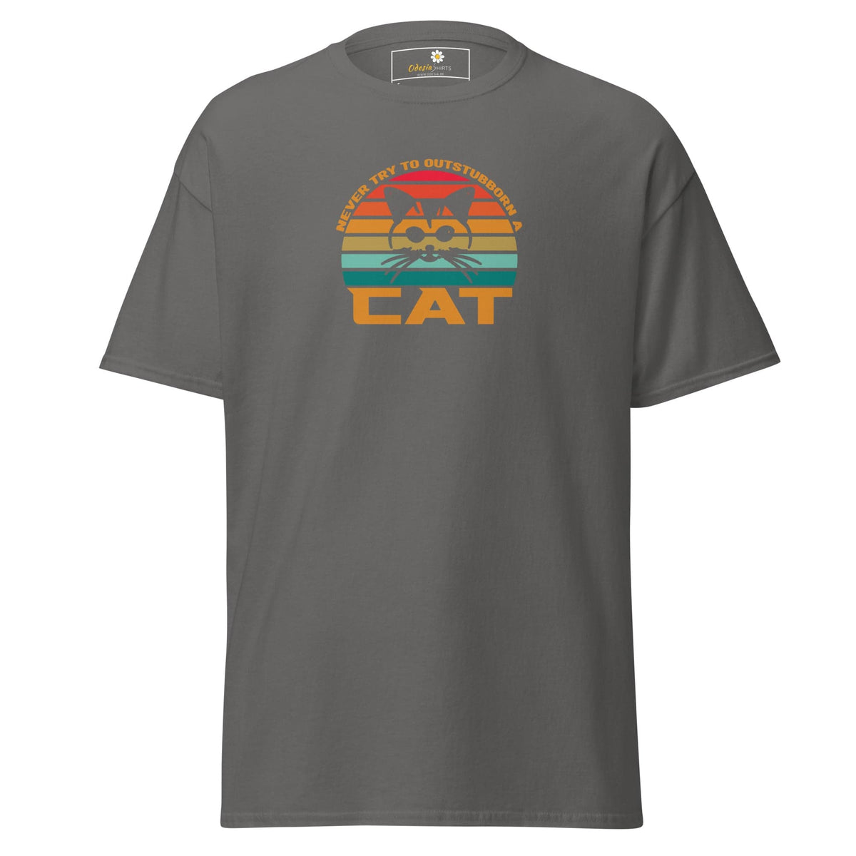 Unisex classic t-shirt - ANIMALS DONT TRY CAT - REGULAR - Charcoal / S