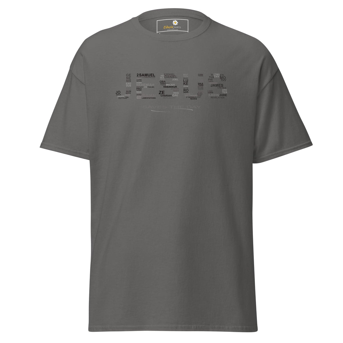Unisex classic t-shirt - SPIRITUAL JESUS SAVES DAY - REGULAR - Charcoal / S