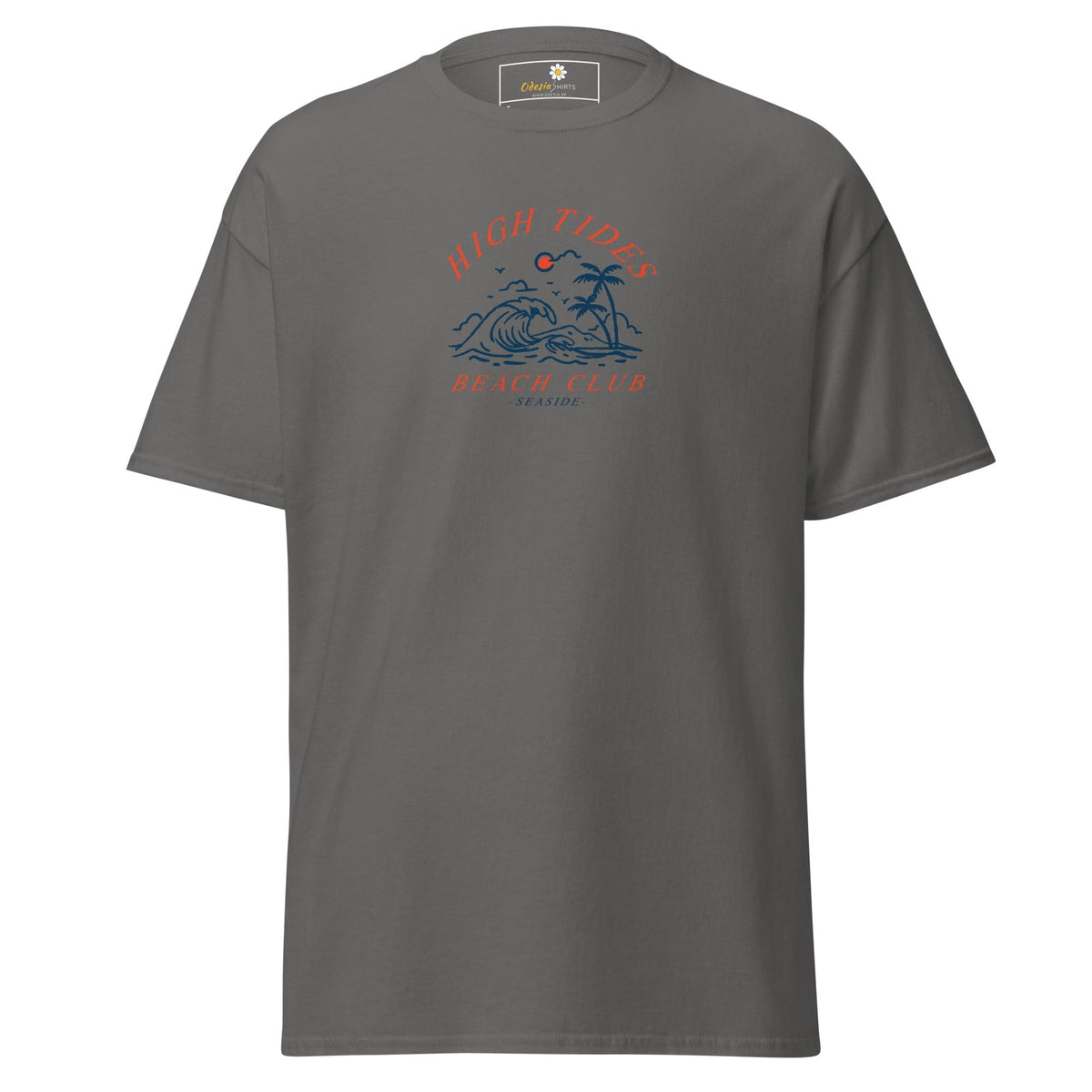 Unisex classic t-shirt - SUMMER HIGH TIDES BEACH CLUB - REGULAR - Charcoal / S