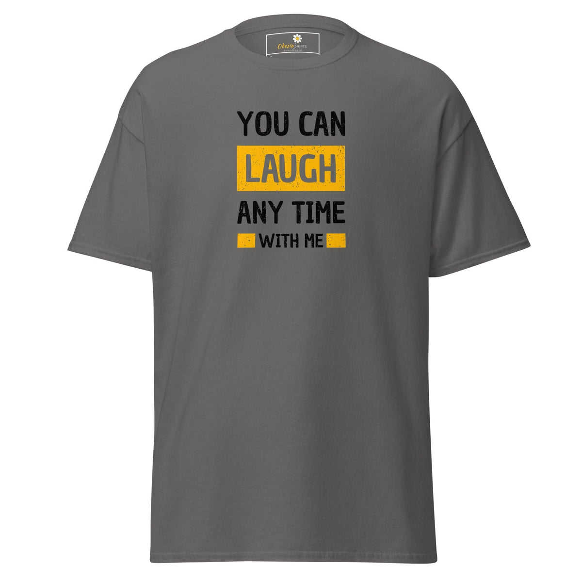 Unisex classic t-shirt - FUN TEXT YOU CAN LAUGH - REGULAR - Charcoal / S