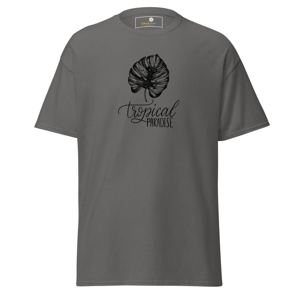 Unisex classic t-shirt - NATURE TROPICAL PARADISE - REGULAR - Charcoal / S