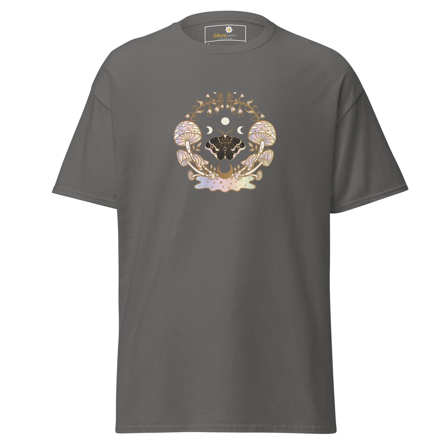 Unisex classic t-shirt - MYSTIC MAGIC MUSHROOMS - REGULAR - Charcoal / S