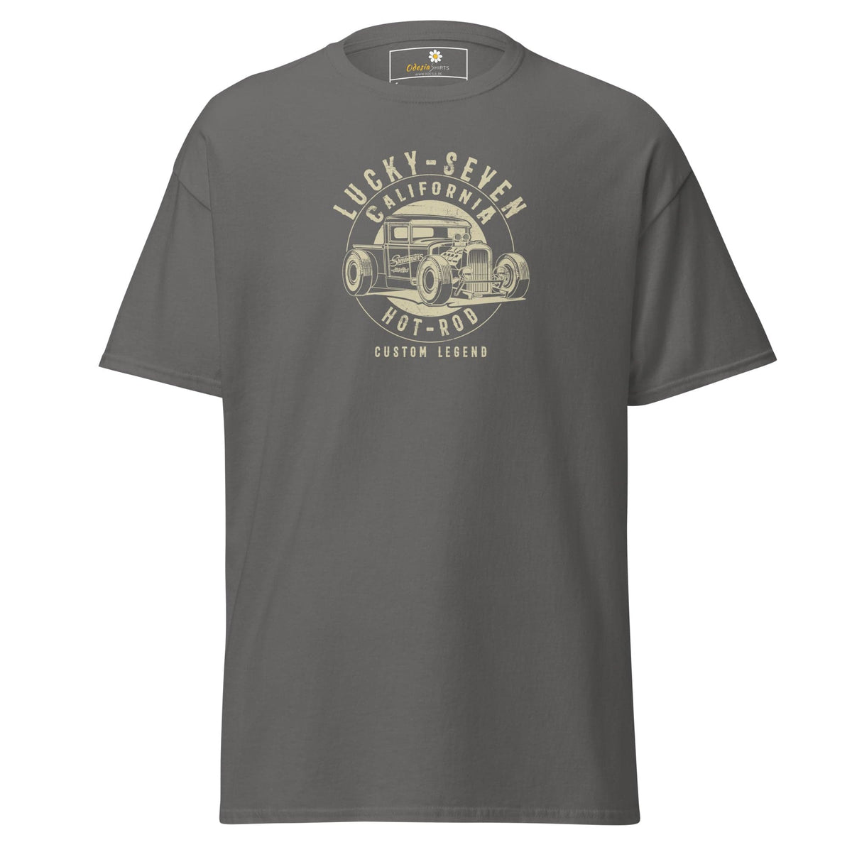 Unisex classic t-shirt - MOTOR LUCKY SEVEN - REGULAR - Charcoal / S