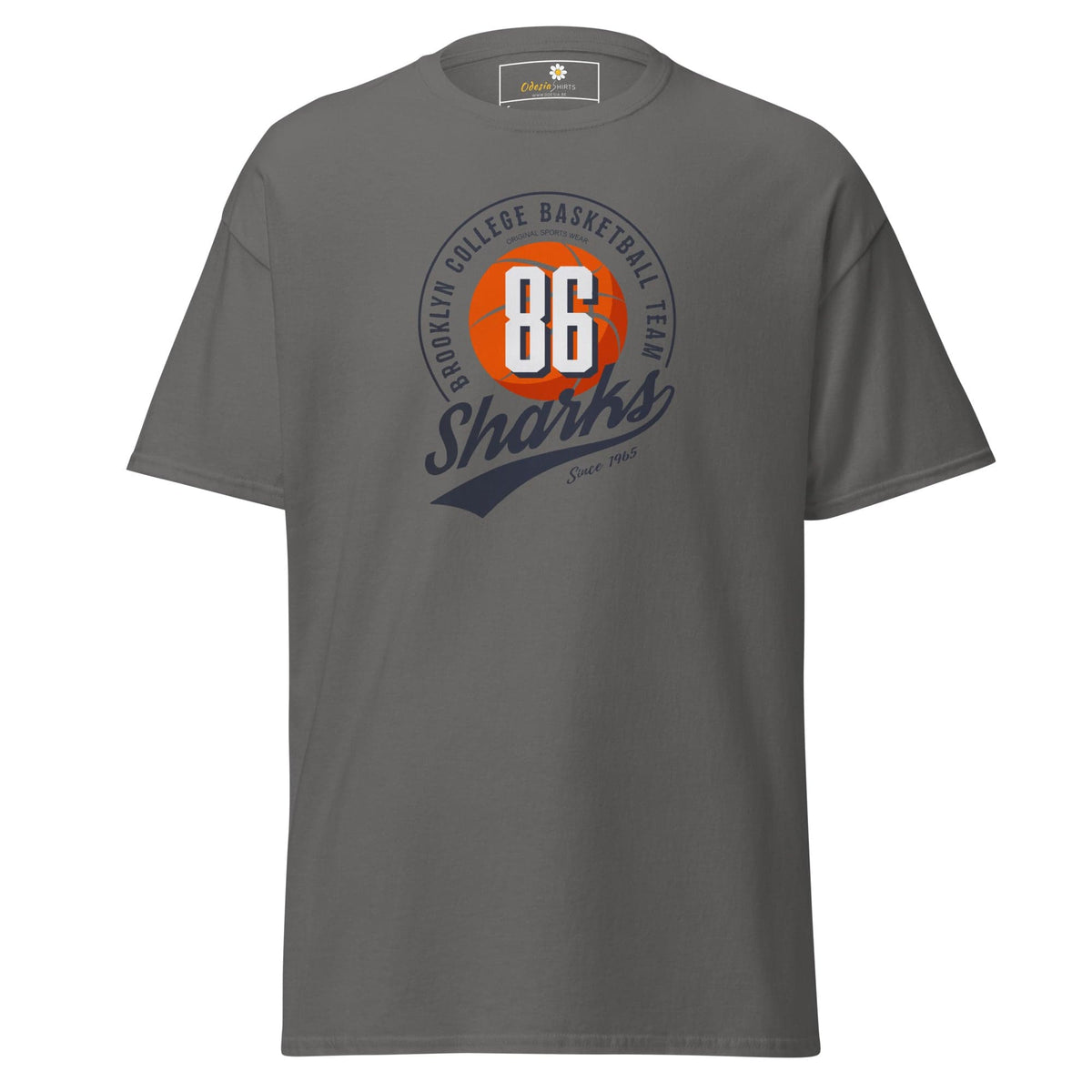 Unisex classic t-shirt - SPORT 86 SHARKS - REGULAR - Charcoal / S