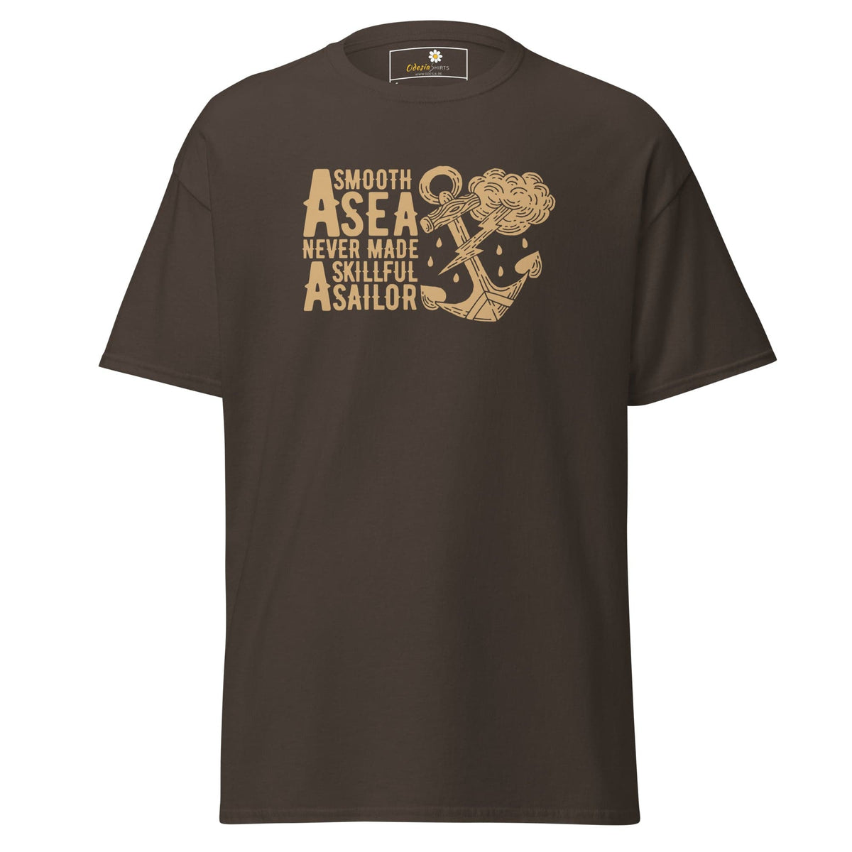 Unisex classic t-shirt - SEALIFE SMOOTH SEA MADE SAILOR - REGULAR - Dark Chocolate / S