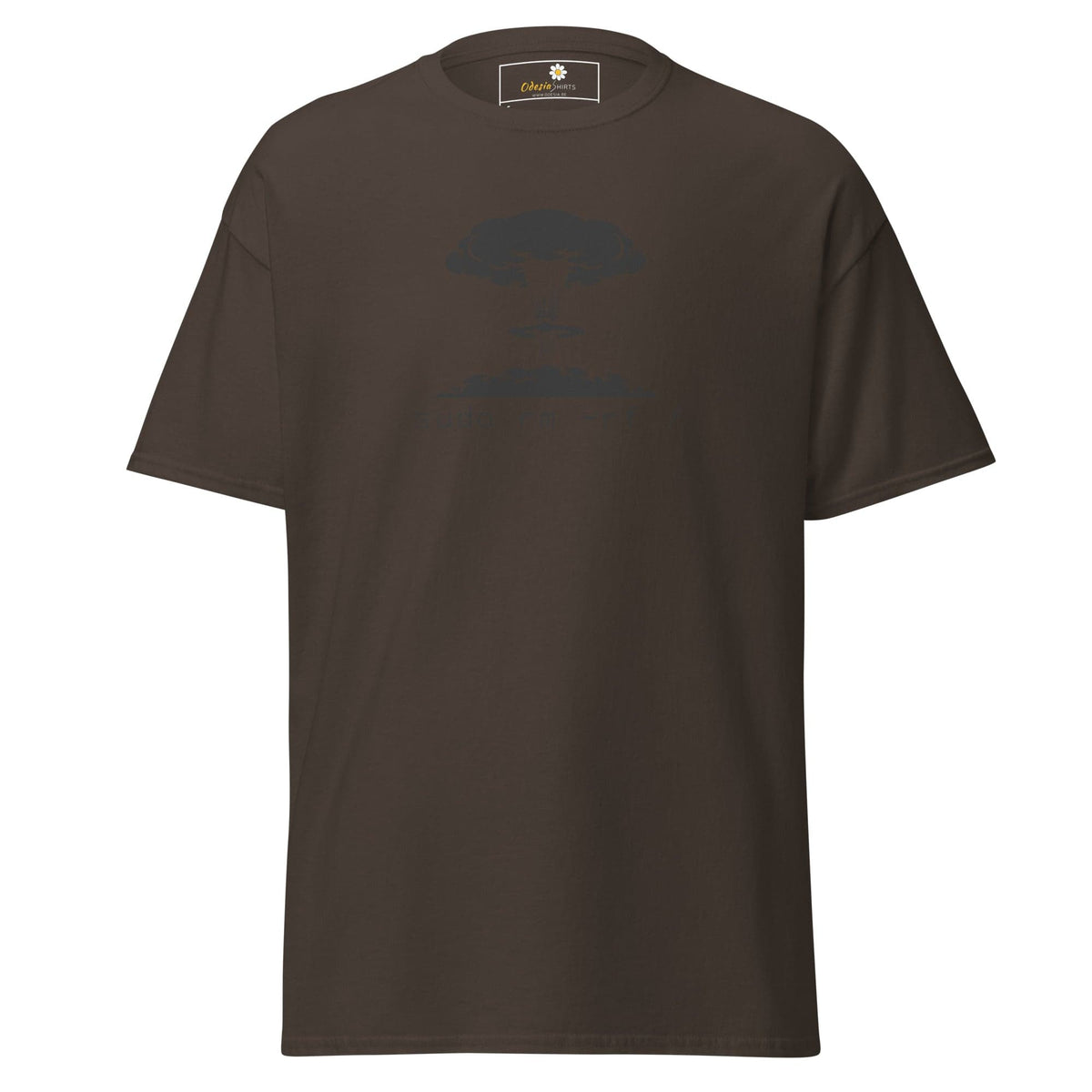 Brown short-sleeved T-shirt displayed in T-SHIRT DESIGN TEE for Men and Women sizes S to XL