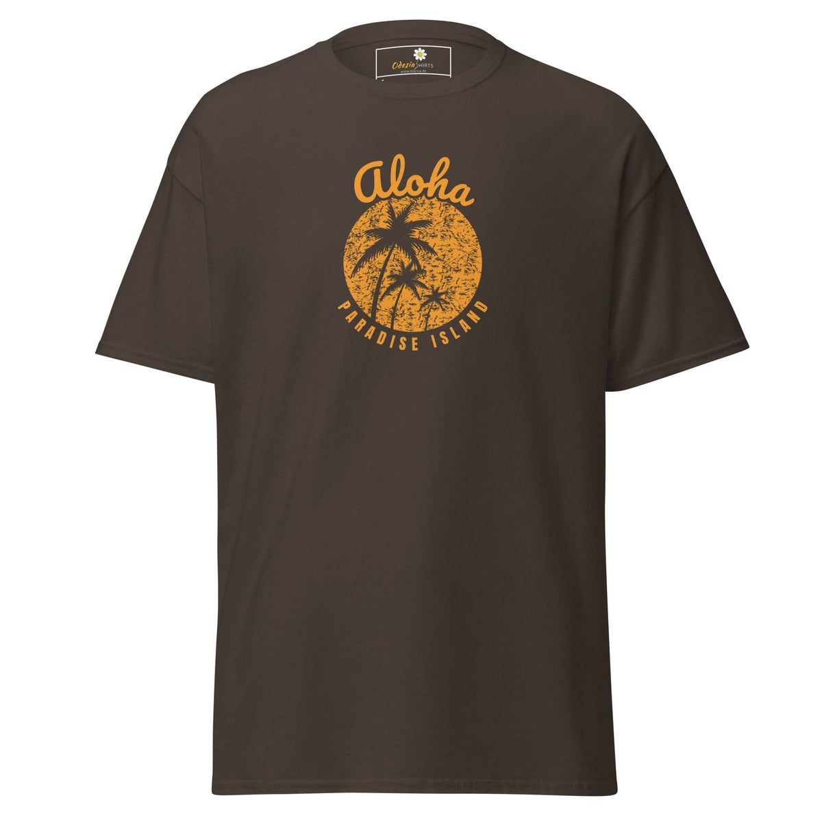 Unisex classic t-shirt - SUMMER COUNTRY PARADISE ISLAND - REGULAR - Dark Chocolate / S