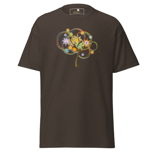 Unisex classic t-shirt - NATURE LIFE TREE - REGULAR - Dark Chocolate / S