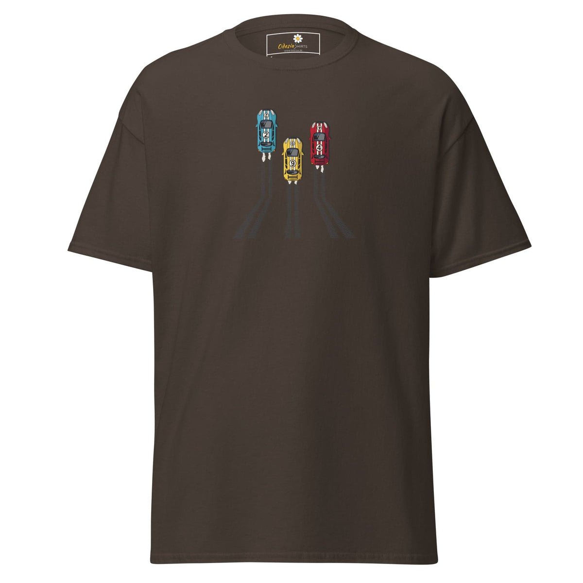 Unisex classic t-shirt - SPORT RACING CARS - REGULAR - Dark Chocolate / S
