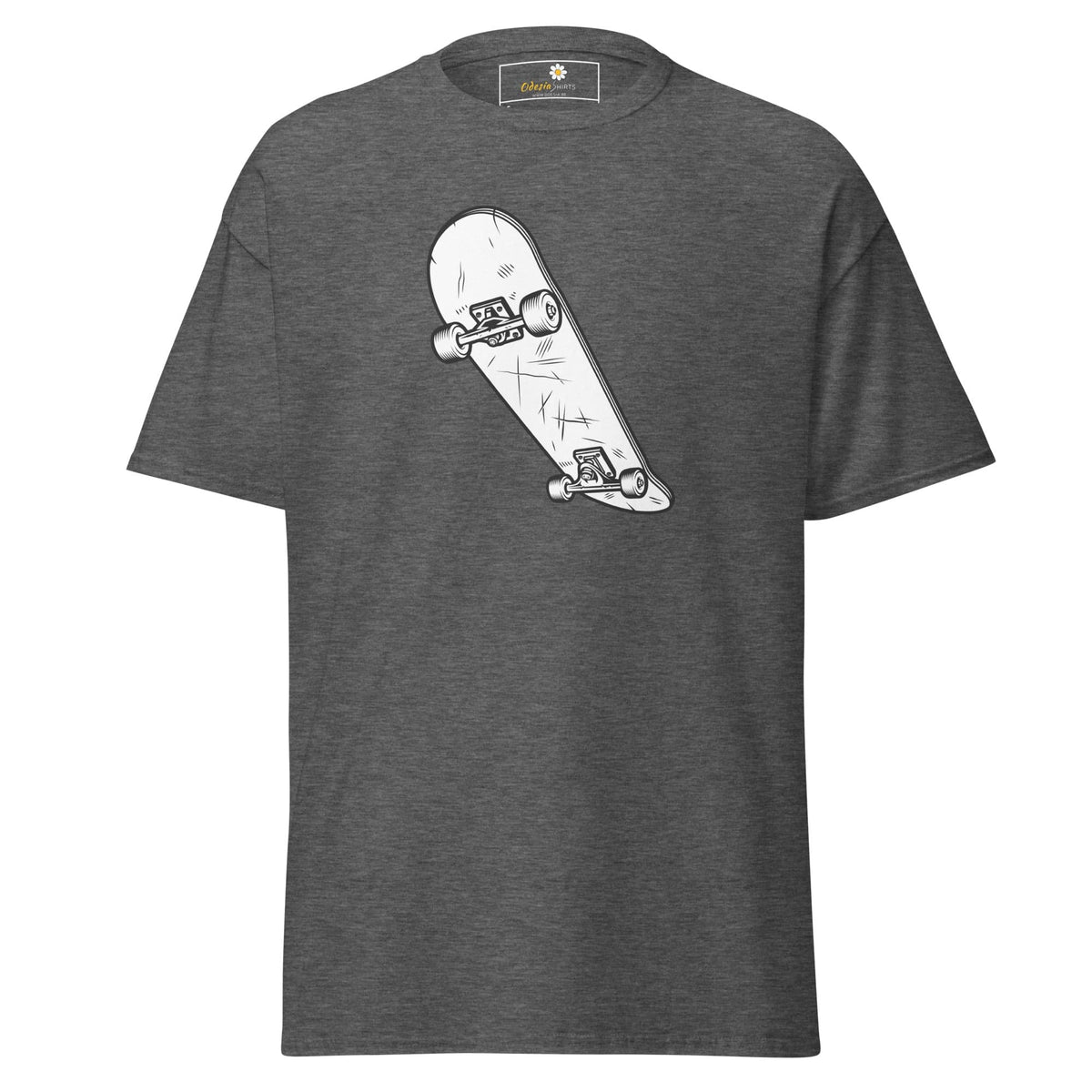 Unisex classic t-shirt - SPORT SKATEBOARD YEAH - REGULAR - Dark Heather / S