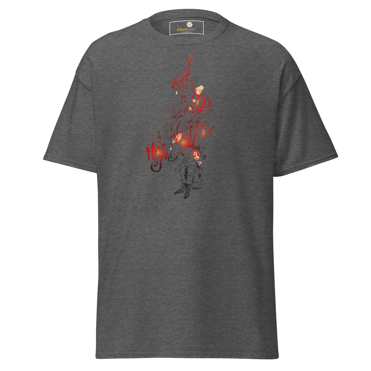 Unisex classic t-shirt - MUSIC GUY THOUGHTS - REGULAR - Dark Heather / S