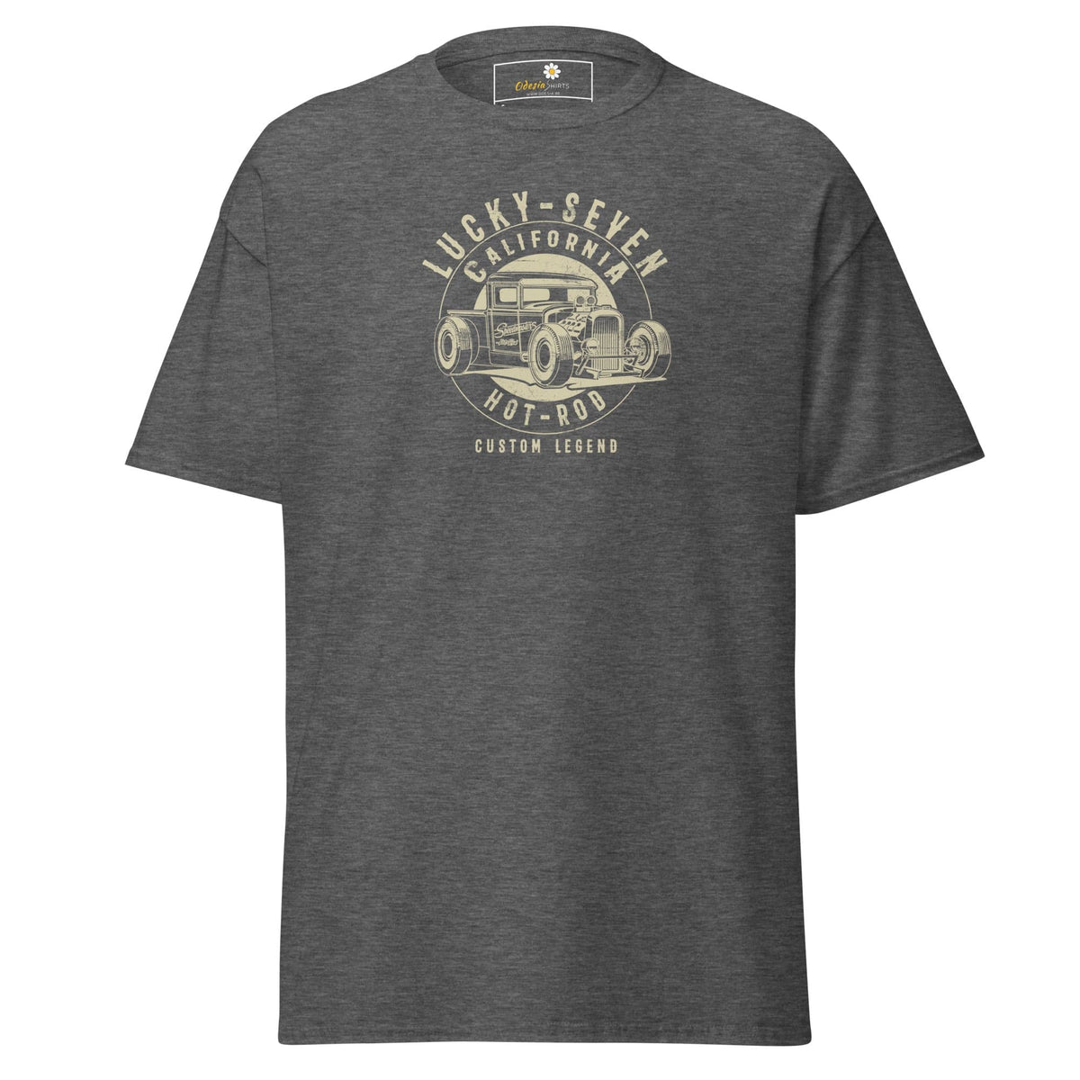 Unisex classic t-shirt - MOTOR LUCKY SEVEN - REGULAR - Dark Heather / S