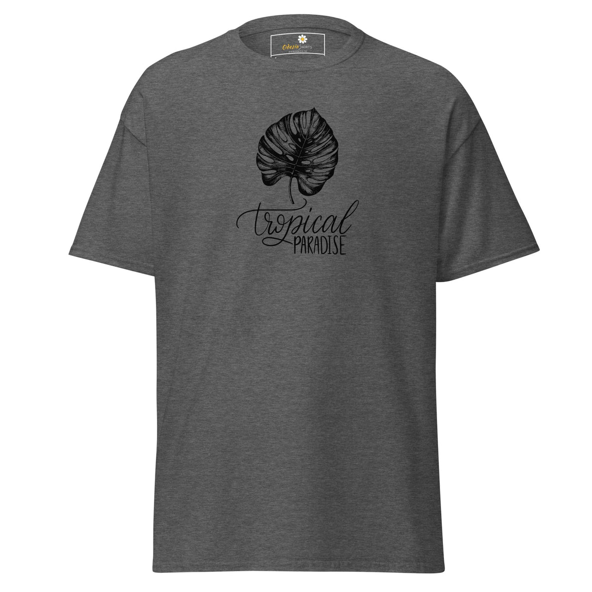 Unisex classic t-shirt - NATURE TROPICAL PARADISE - REGULAR - Dark Heather / S