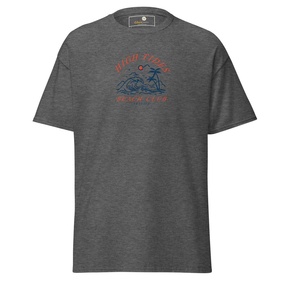 Unisex classic t-shirt - SUMMER HIGH TIDES BEACH CLUB - REGULAR - Dark Heather / S