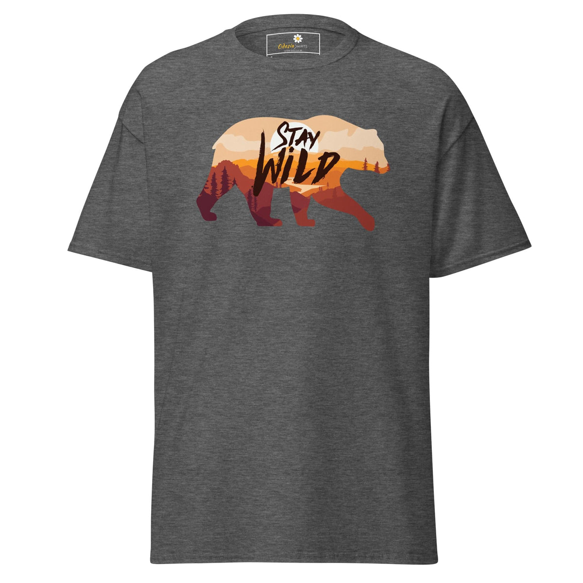 Unisex classic t-shirt - ADVENTURE WILD LIFE STAY WILD - REGULAR - Dark Heather / S