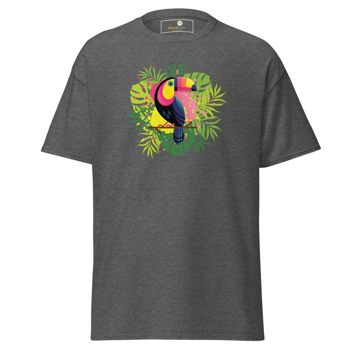 Unisex classic t-shirt - WILDLIFE PARADISE TOUCAN - REGULAR - Dark Heather / S