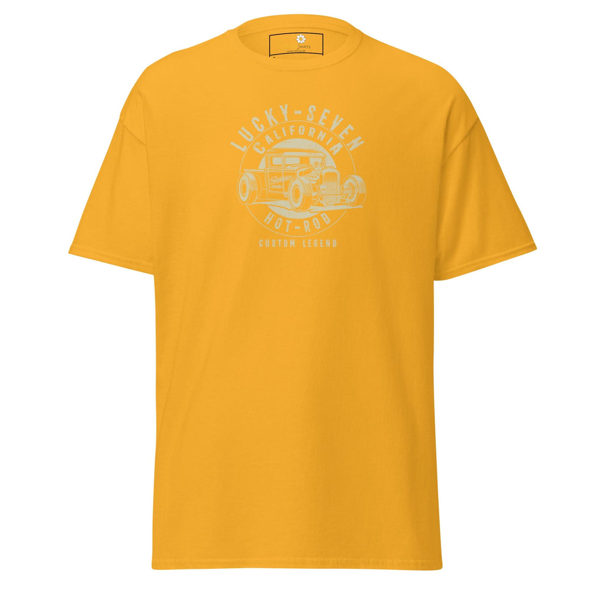 Unisex classic t-shirt - MOTOR LUCKY SEVEN - REGULAR - Gold / S