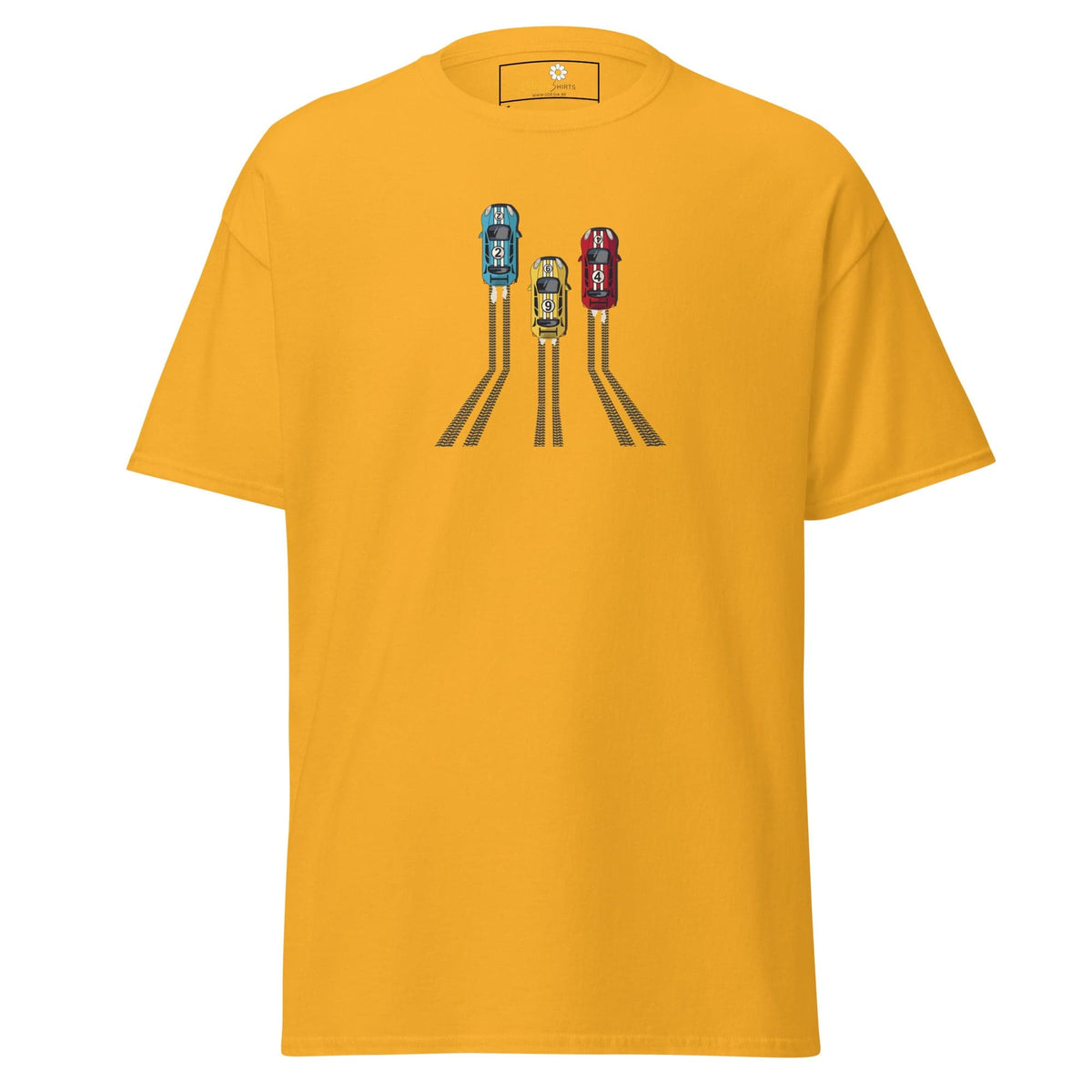 Unisex classic t-shirt - SPORT RACING CARS - REGULAR - Gold / S