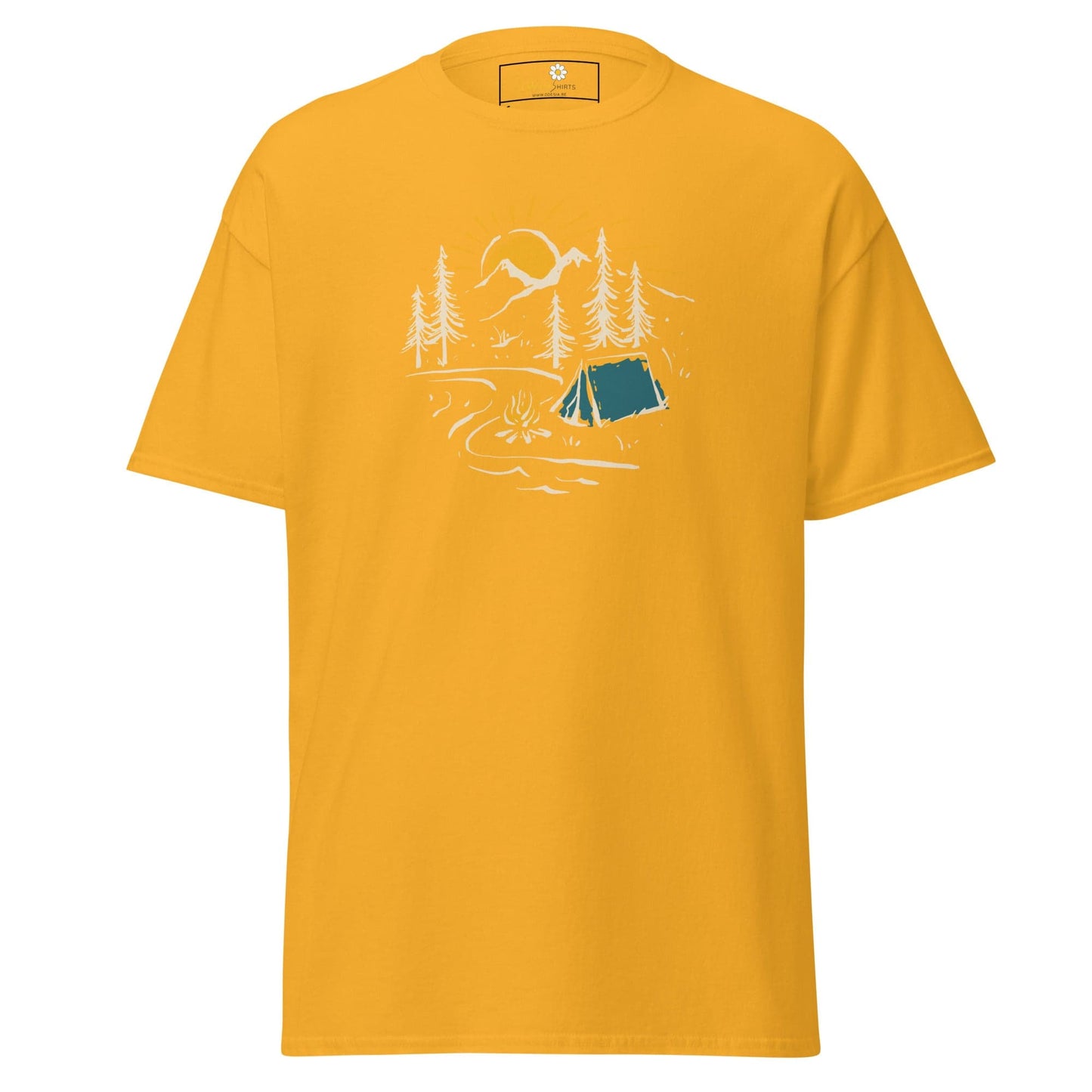Unisex classic t-shirt - ADVENTURE CAMPFIRE CIRCLE - REGULAR - Gold / S