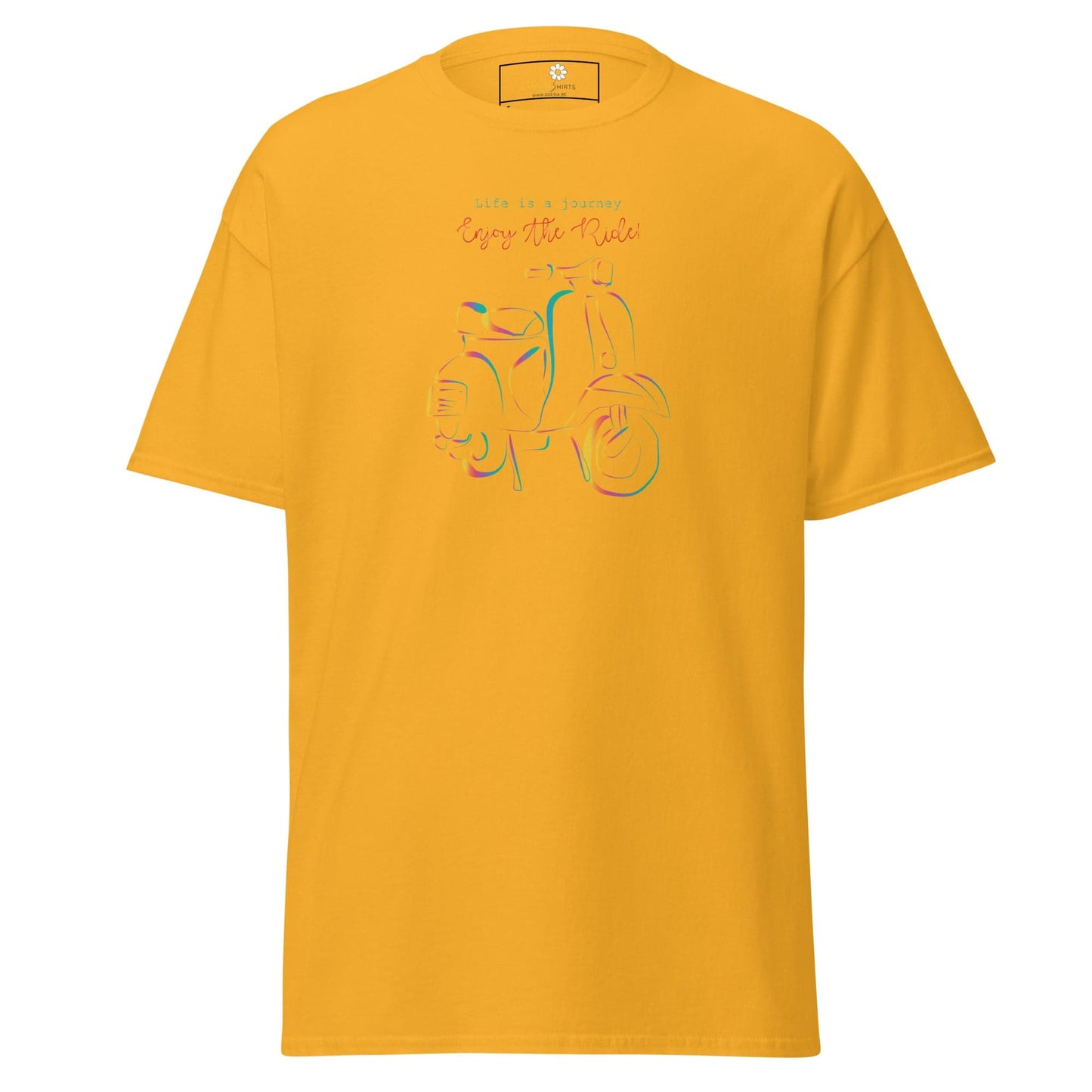 Unisex classic t-shirt - VINTAGE ENJOY RIDE - REGULAR - Gold / S