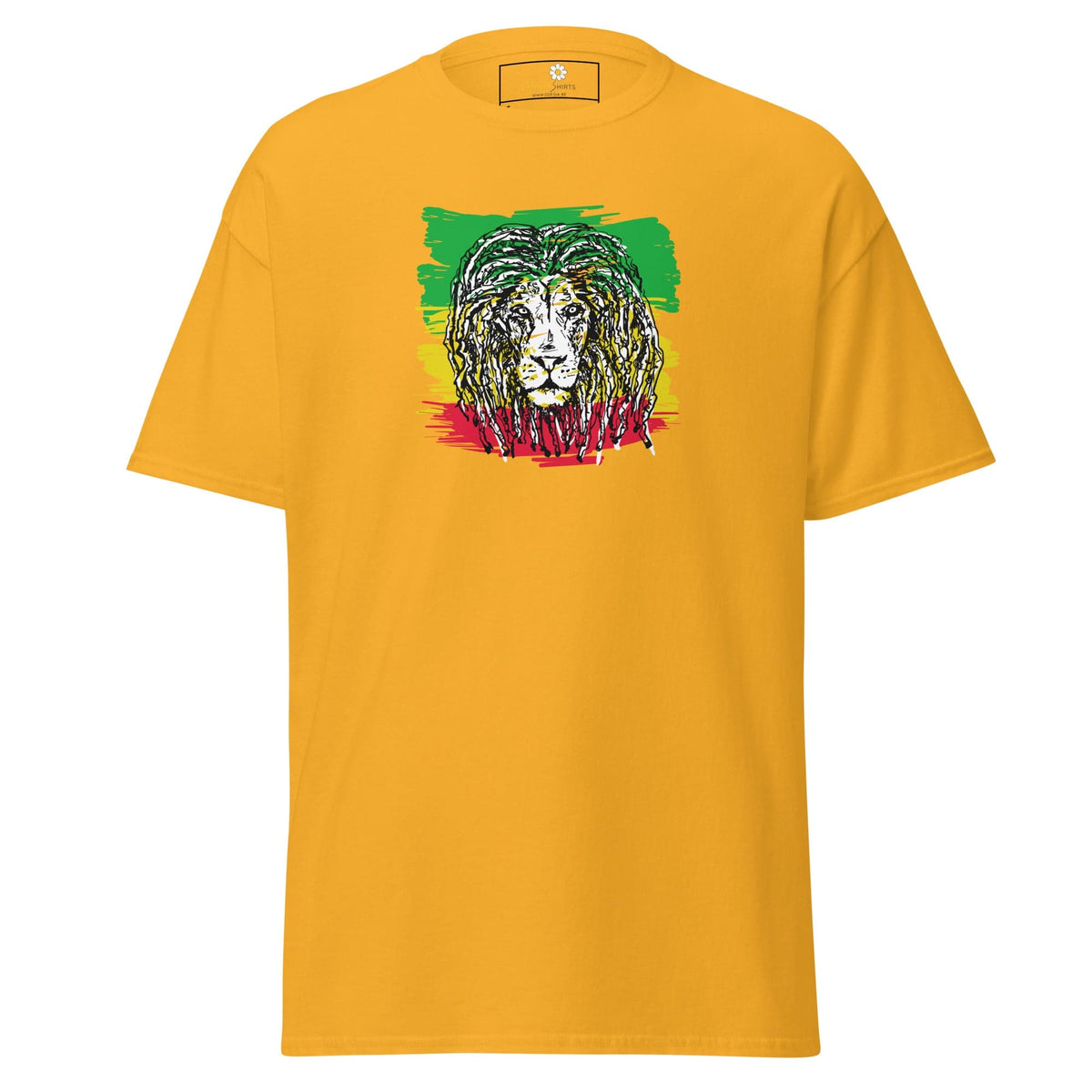 Unisex classic t-shirt - WILD LIFE MUSIC LION REGGAE - REGULAR - Gold / S