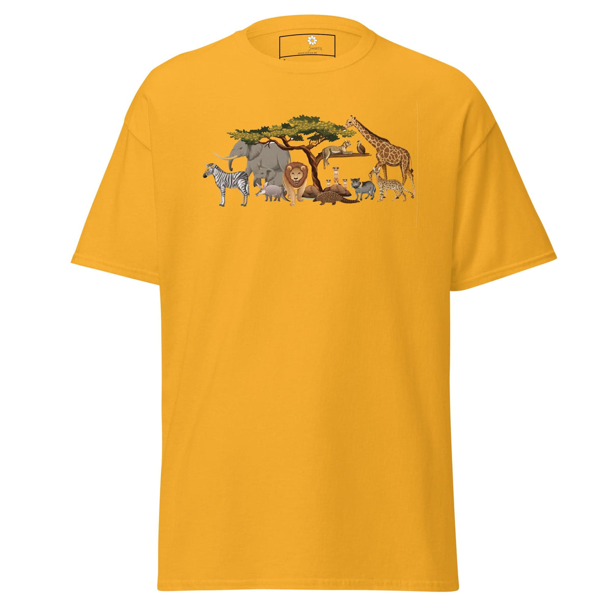 Unisex classic t-shirt - WILD LIFE ANIMALS - REGULAR - Gold / S
