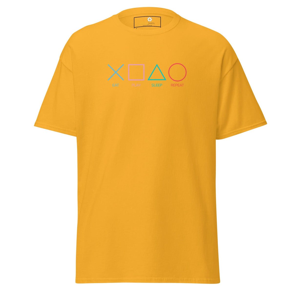 Unisex classic t-shirt - GAMERS PLAY BUTTONS - REGULAR - Gold / S