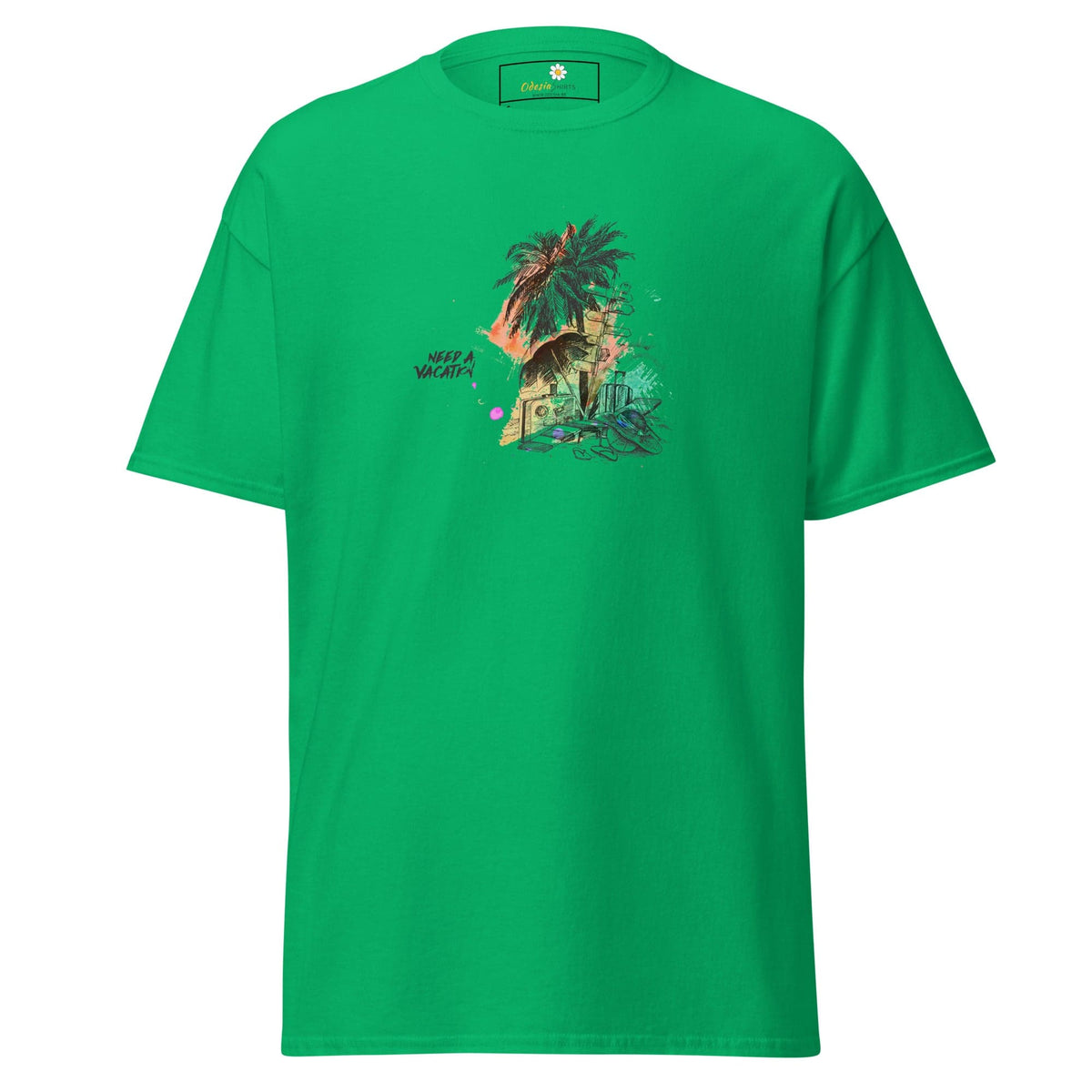 Unisex classic t-shirt - SUMMER NEED A VACATION - REGULAR - Irish Green / S