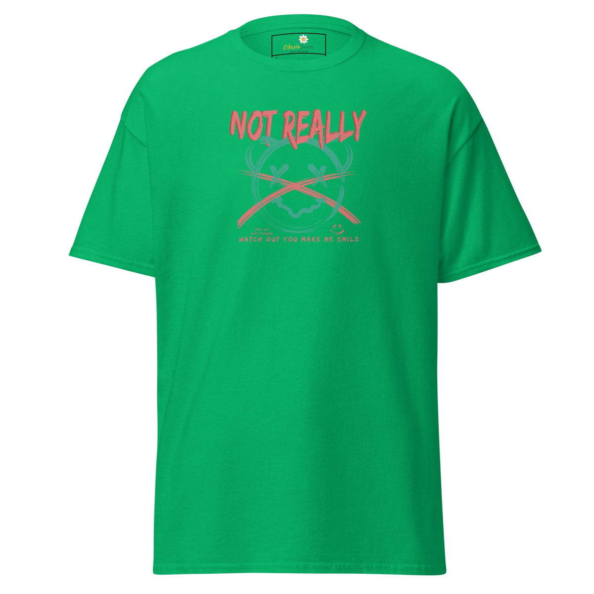 Green T-shirt with graphic for Men and Women available in Small to Extra Large sizes