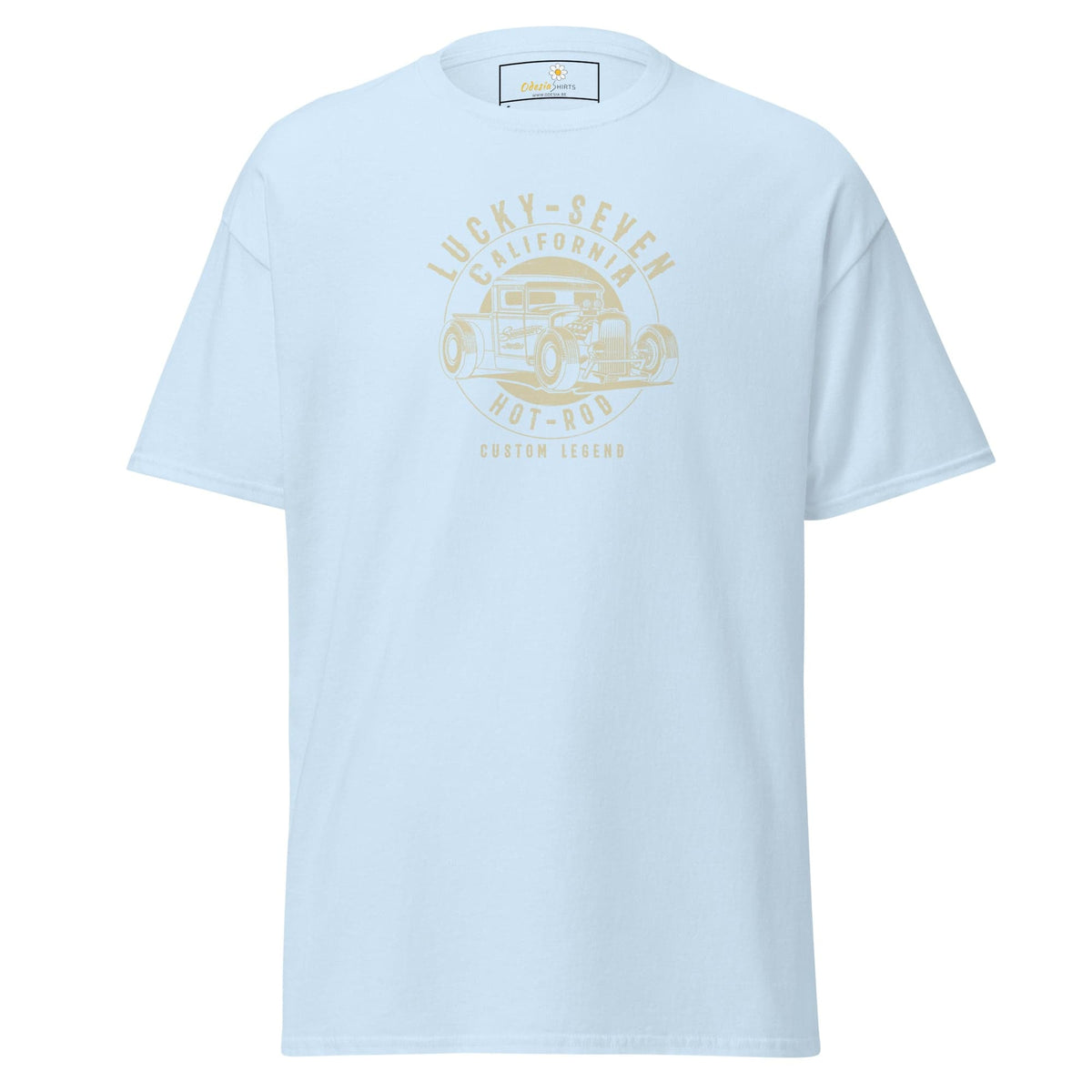 Unisex classic t-shirt - MOTOR LUCKY SEVEN - REGULAR - Light Blue / S