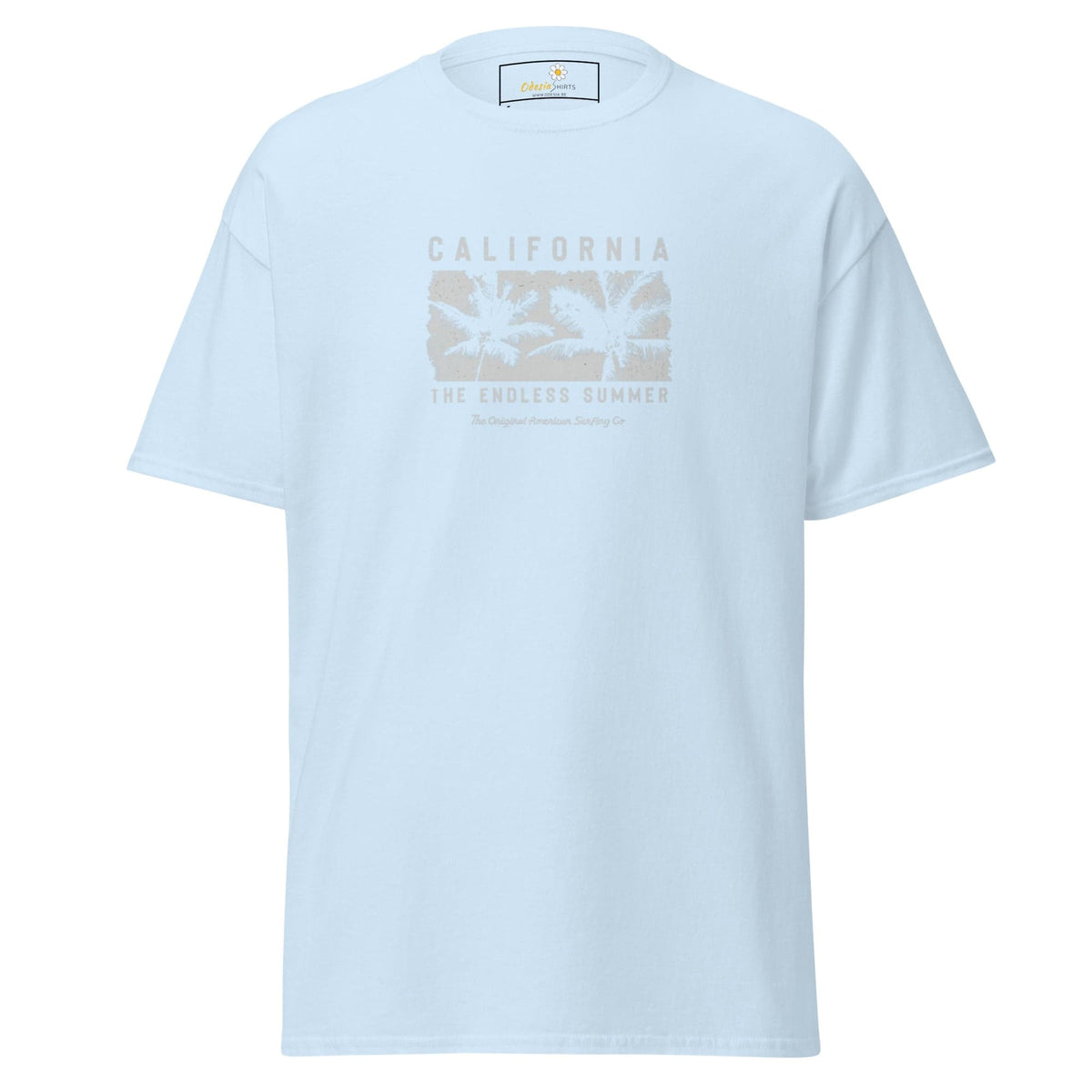 Unisex classic t-shirt - SUMMER CALIFORNIA TREES - REGULAR - Light Blue / S