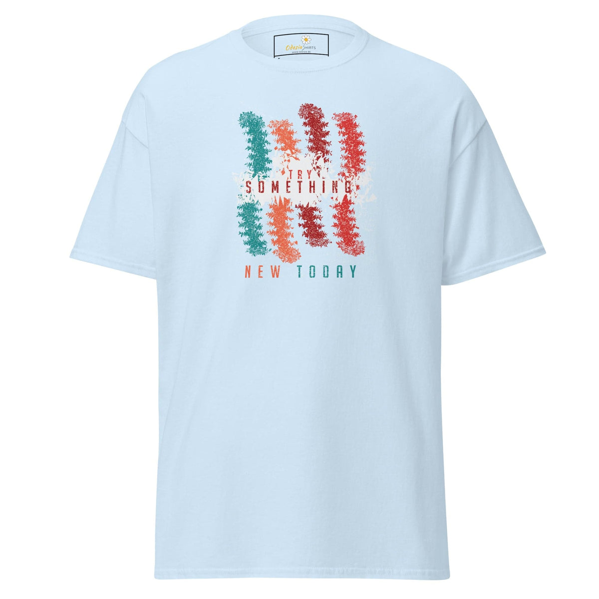 Unisex classic t-shirt - ABSTRACT COLOR LINES - REGULAR - Light Blue / S