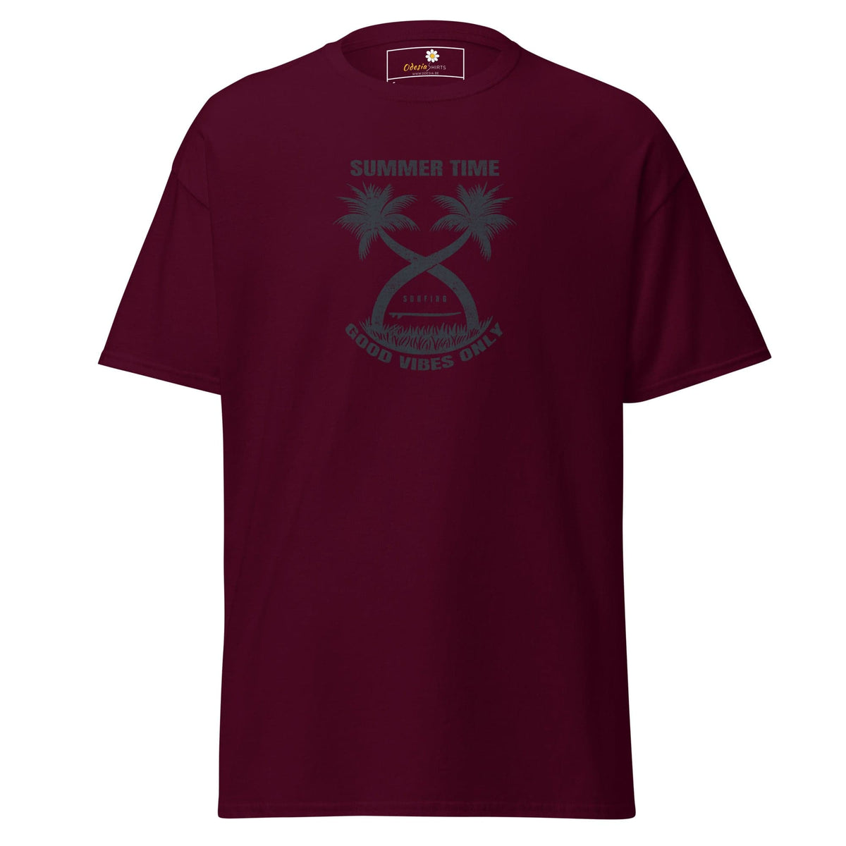 Unisex classic t-shirt - SUMMER PARADISE TREES - REGULAR - Maroon / S