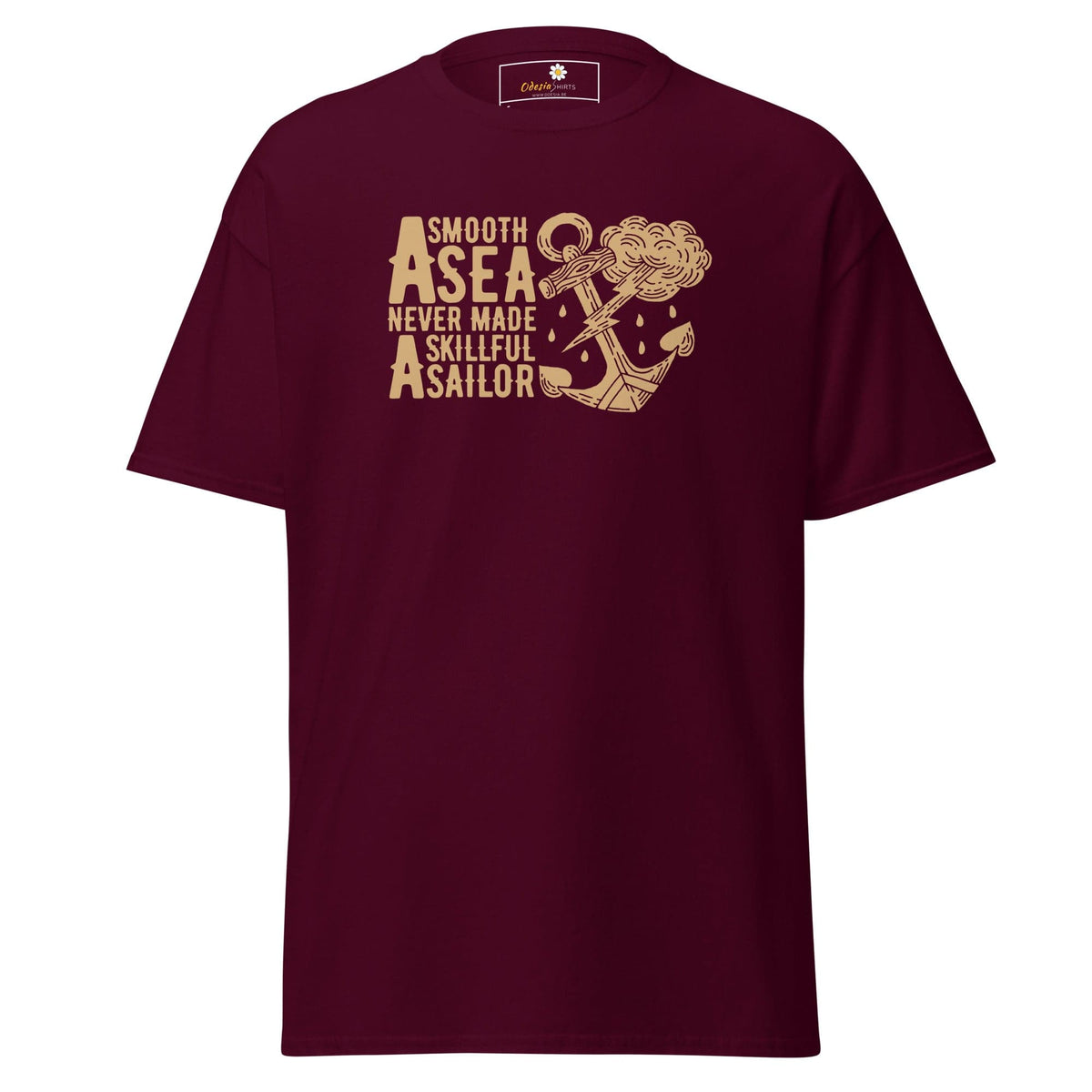 Unisex classic t-shirt - SEALIFE SMOOTH SEA MADE SAILOR - REGULAR - Maroon / S