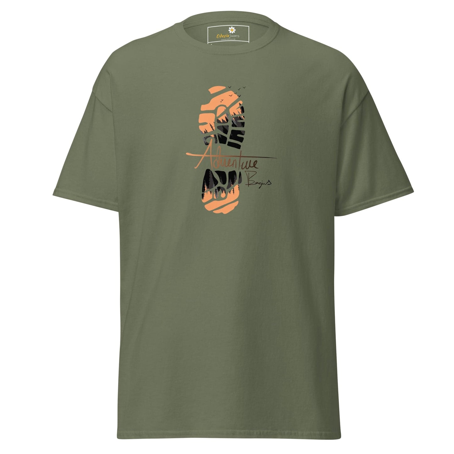 Unisex classic t-shirt - MISC FOOTSTEP - REGULAR - Military Green / S