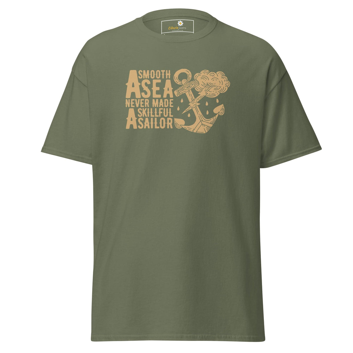 Unisex classic t-shirt - SEALIFE SMOOTH SEA MADE SAILOR - REGULAR - Military Green / S