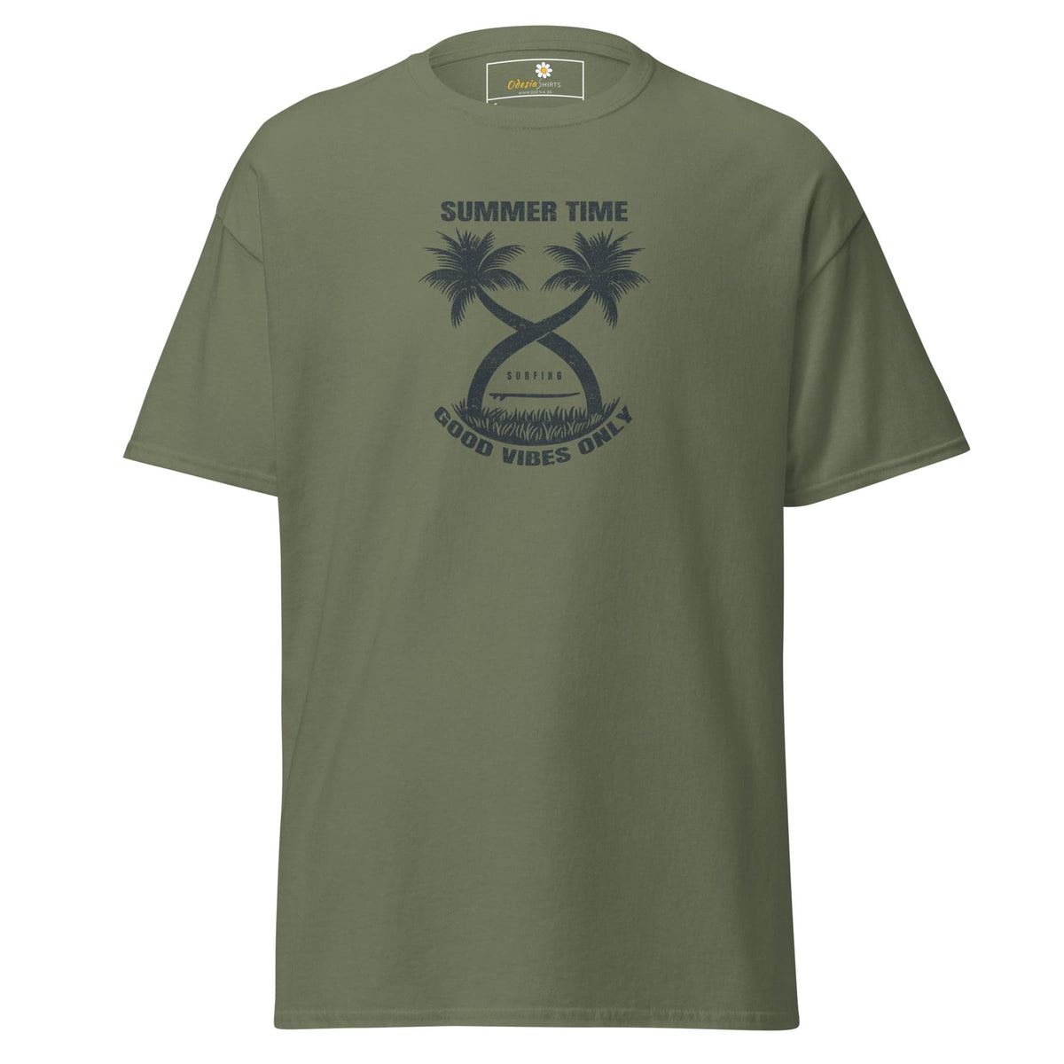 Unisex classic t-shirt - SUMMER PARADISE TREES - REGULAR - Military Green / S