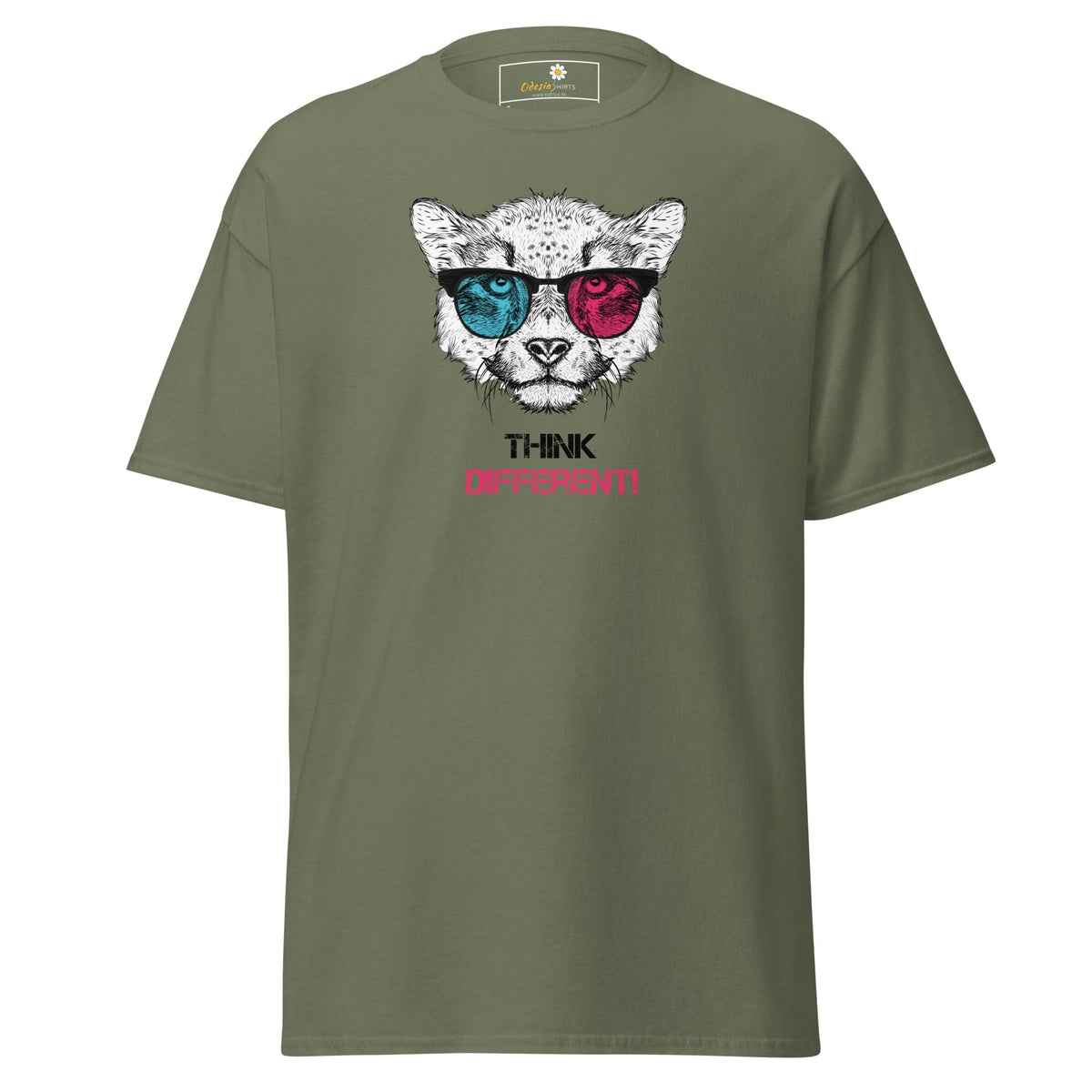 Unisex classic t-shirt - FANTASY THINK DIFFERENT - REGULAR - Military Green / S