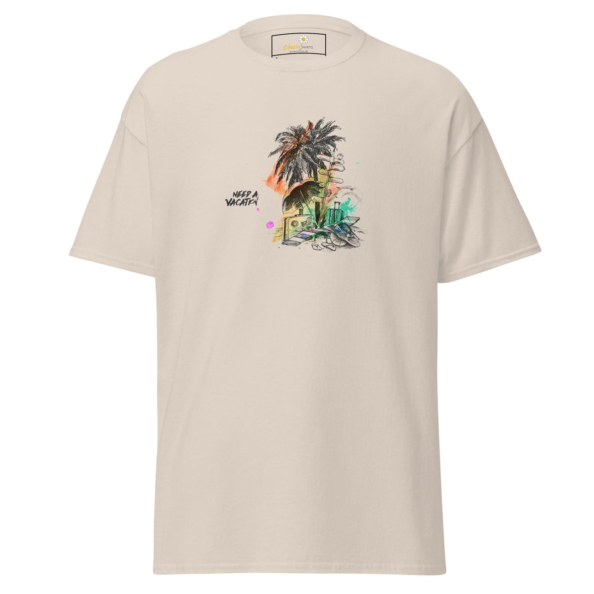 Unisex classic t-shirt - SUMMER NEED A VACATION - REGULAR - Natural / S